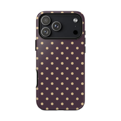 Purple with Yellow Dot Pattern Phone Case