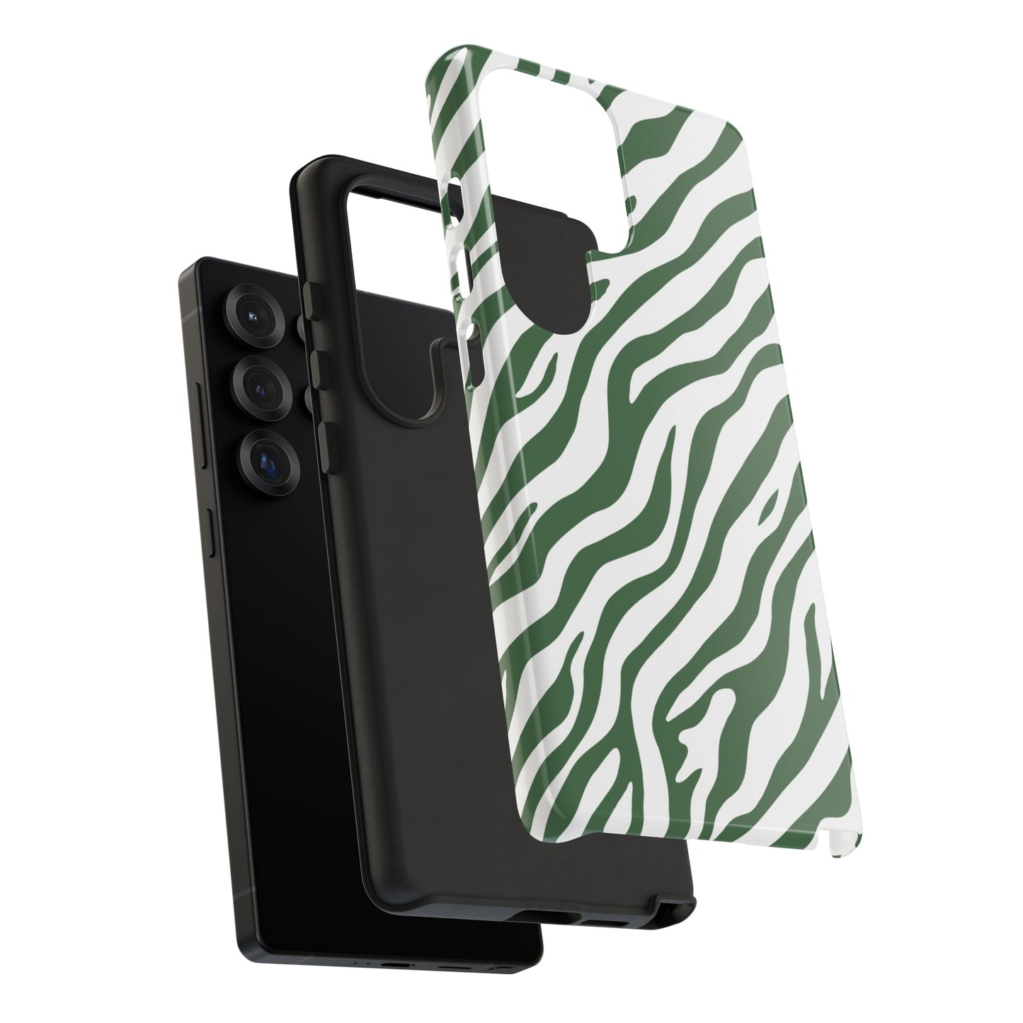 Stylish Sage Zebra Print Phone Case