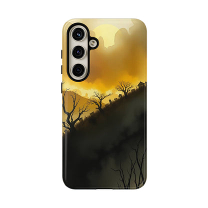 Samsung Galaxy S24 Plus / Glossy Phone Case - Eerie Graveyard Watercolour Design Phone Case