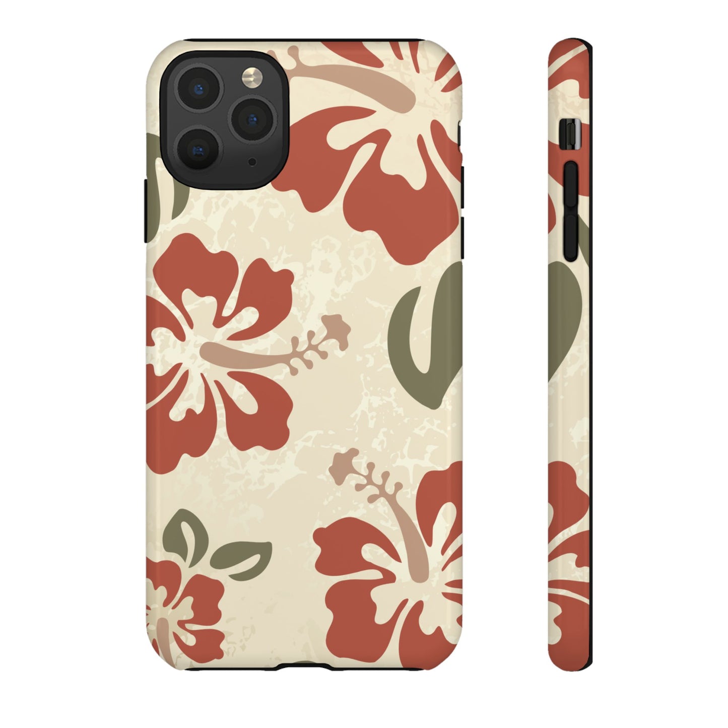 iPhone 11 Pro Max / Glossy Phone Case - ’Boho Chic Hibiscus Pattern #1’ Phone Case