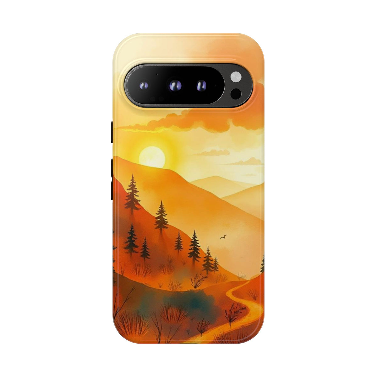 Golden Sunset Design Phone Case - Multicolor Phone Case - Google Pixel 9 Pro / Glossy