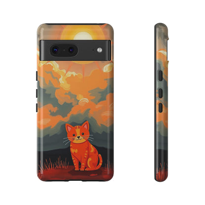 Acrylic Painting Style Cat Design Phone Case