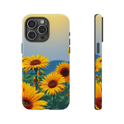 iPhone 15 Pro Max / Glossy Phone Case - Sunflowers Design Phone Case