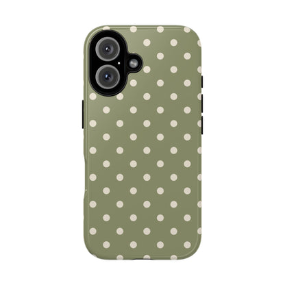Green & White Dot Pattern Phone Case