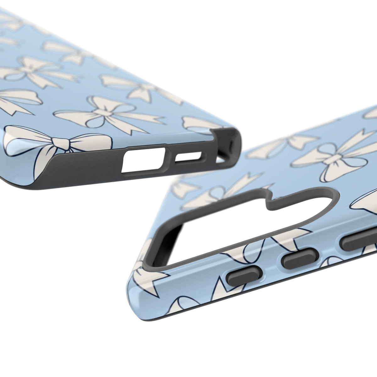 Chic Powder Blue Bow Pattern Phone Case