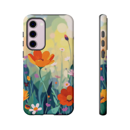 Pop Art Style Wildflower Design Phone Case