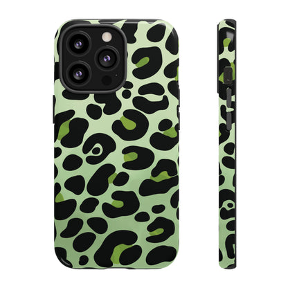 Chic Sage Leopard Print Phone Case