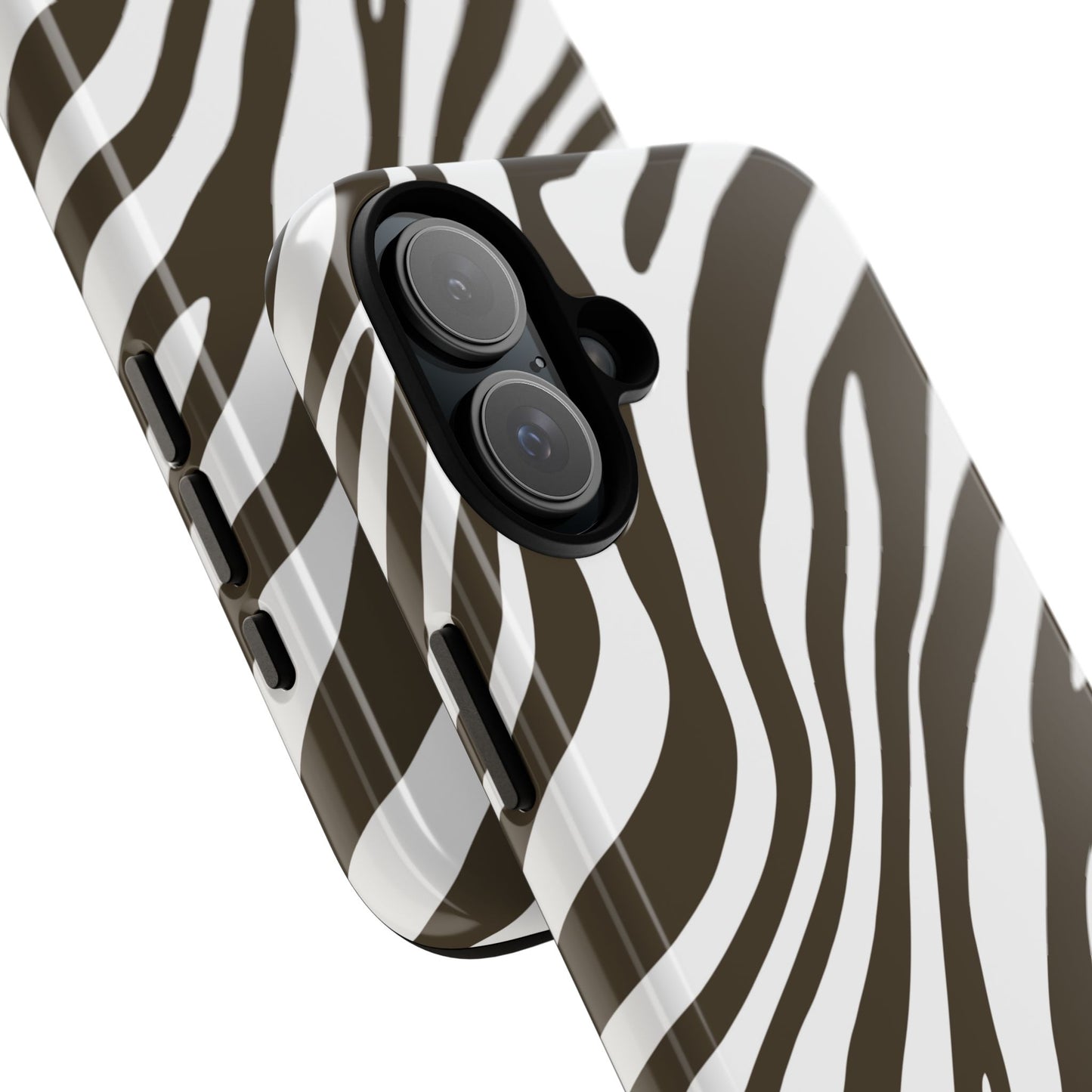 Modern Mocha Zebra Print Phone Case