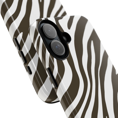 Modern Mocha Zebra Print Phone Case
