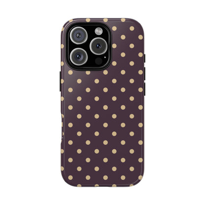 Purple with Yellow Dot Pattern Phone Case