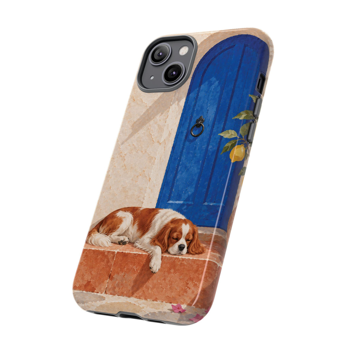 Cavalier King Charles Spaniel Blue Door Siesta Phone Case - Multicolor Phone Case