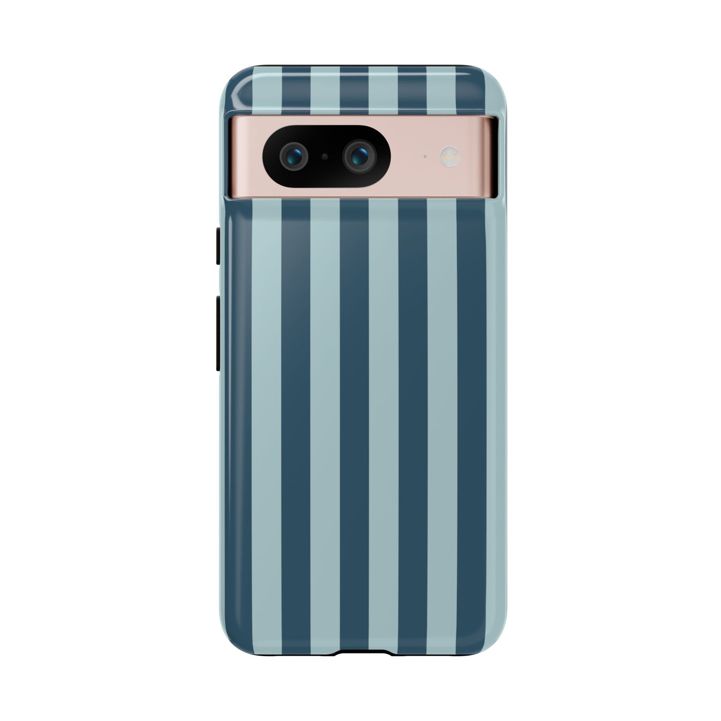 Google Pixel 8 / Glossy Phone Case - ’Blue Stripe Pattern’ Phone Case