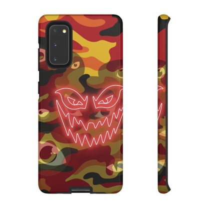 Inferno Neon Face Camo Phone Case - Red Phone Case - Samsung Galaxy S20 / Glossy