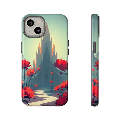 iPhone 14 / Glossy Phone Case - Gothic Alien Garden Design Phone Case