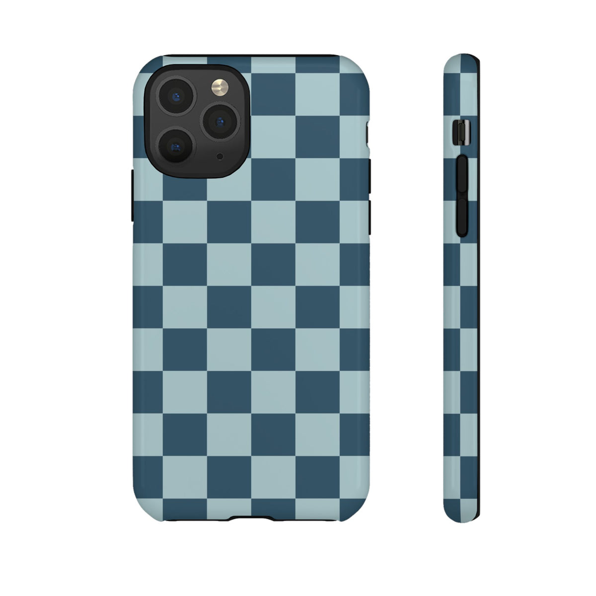 Blue Checked Pattern Phone Case - Blue Phone Case - iPhone 11 Pro / Glossy