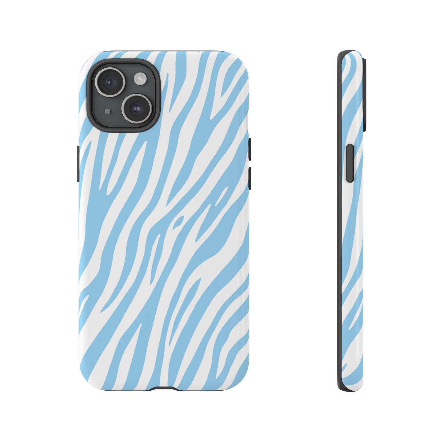 Sky Blue Tiger Print Phone Case