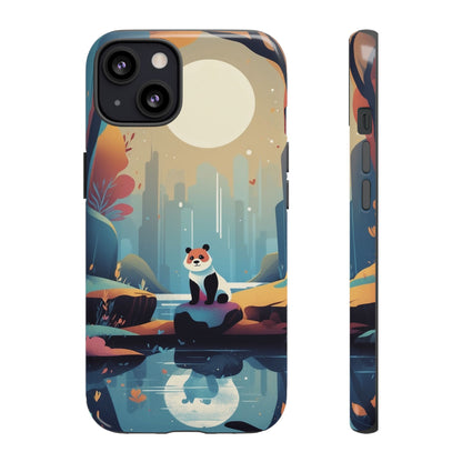 iPhone 13 / Glossy Phone Case - Stylised Panda Design Phone Case