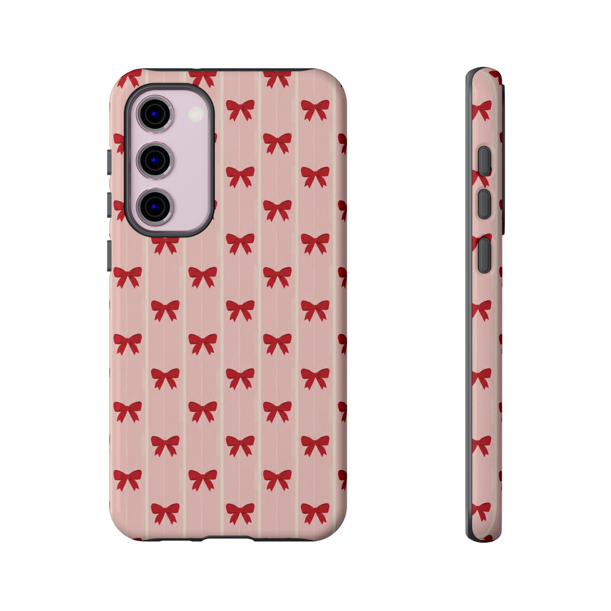 Retro Cherry Red Bow Pattern Phone Case