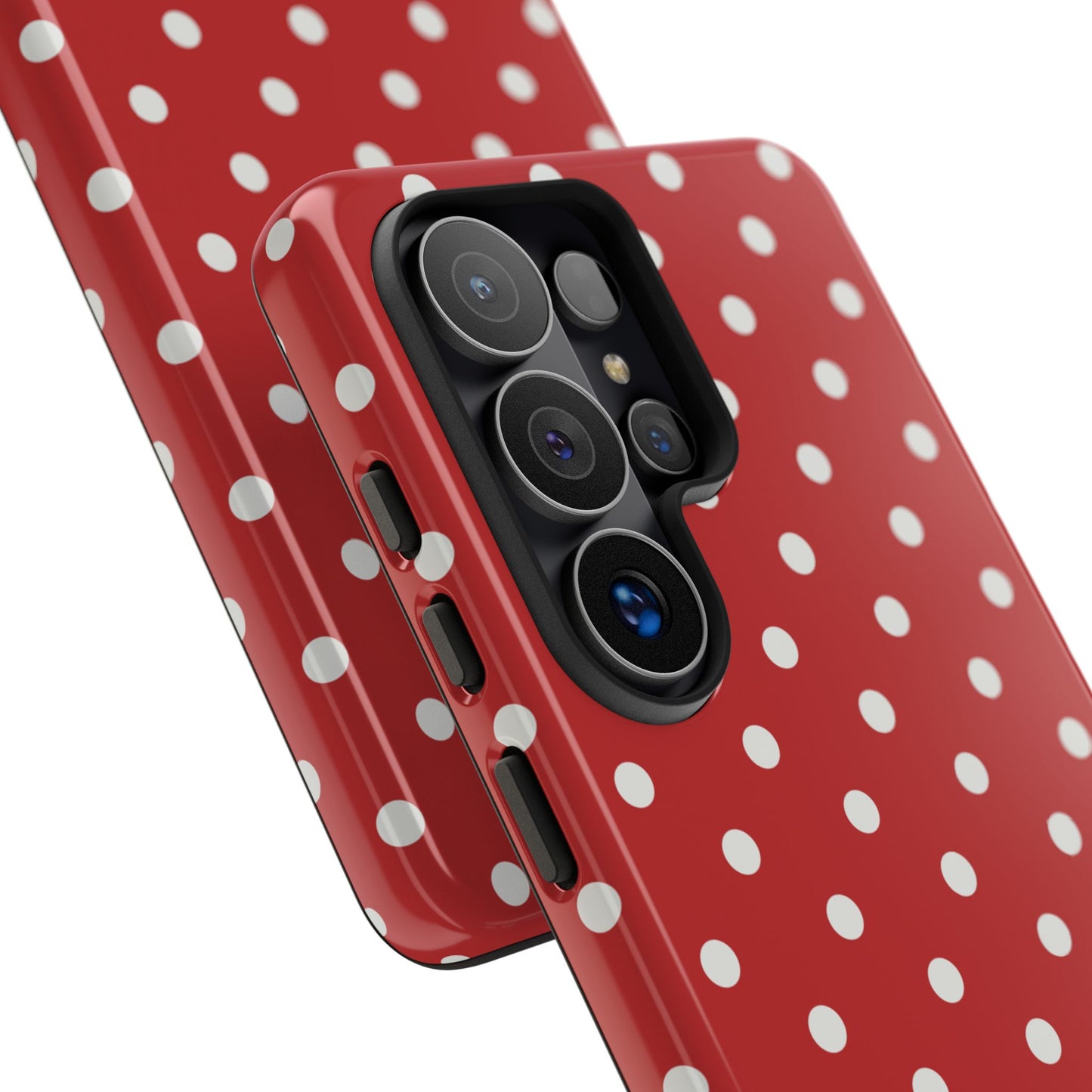 Red with White Dot Pattern Phone Case