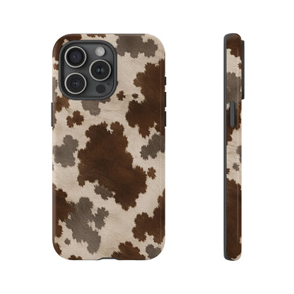 Stylish Mocha Cow Print Phone Case