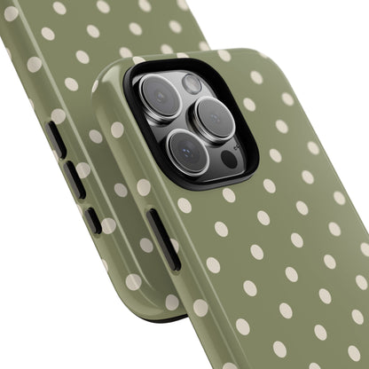 Green & White Dot Pattern Phone Case