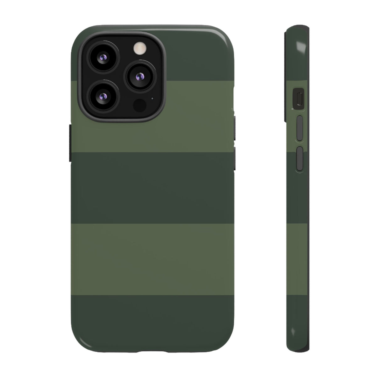 Green Horizontal Stripe Pattern Phone Case - Green Phone Case - iPhone 13 Pro / Glossy