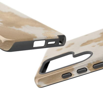 Elegant Champagne Cow Print Phone Case
