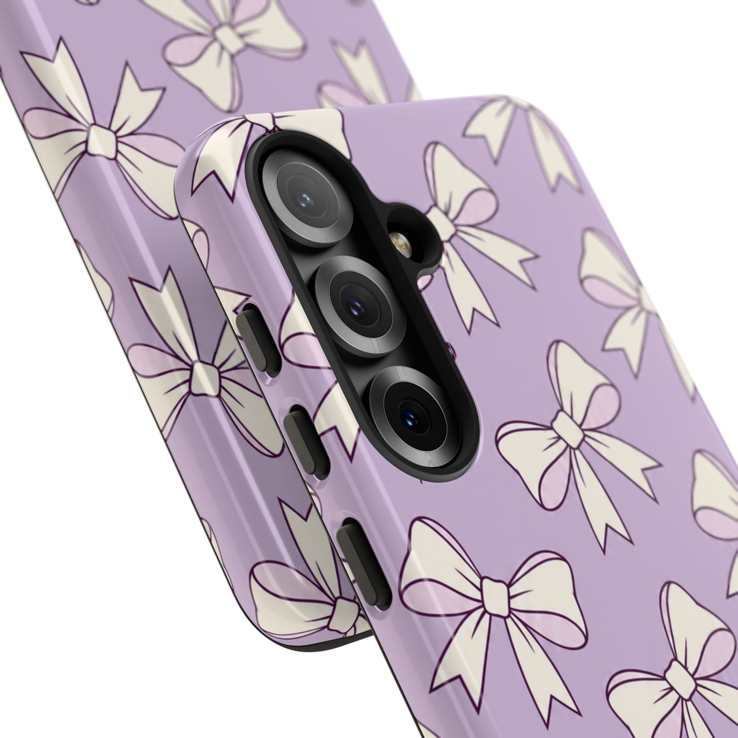 Chic Lilac Bow Pattern Phone Case