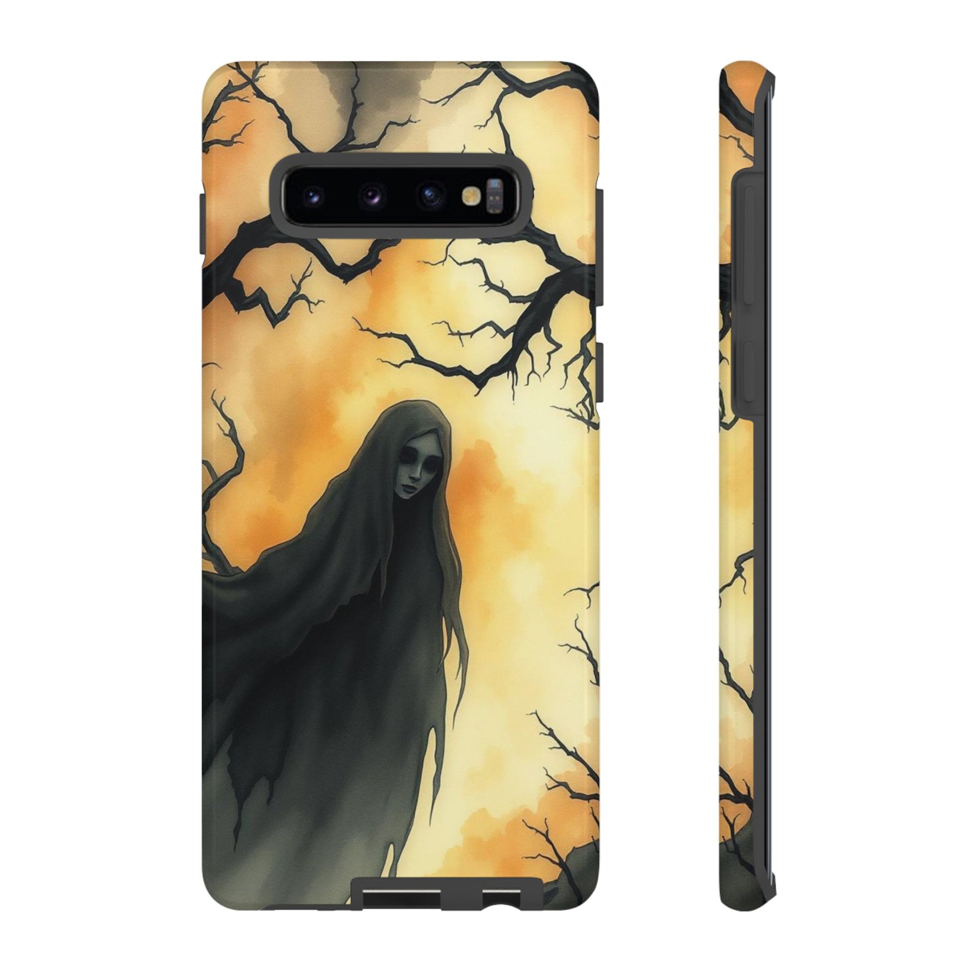 Watercolour Gothic Deathly Woman Phone Case - Multicolor Phone Case - Samsung Galaxy S10 Plus / Glossy