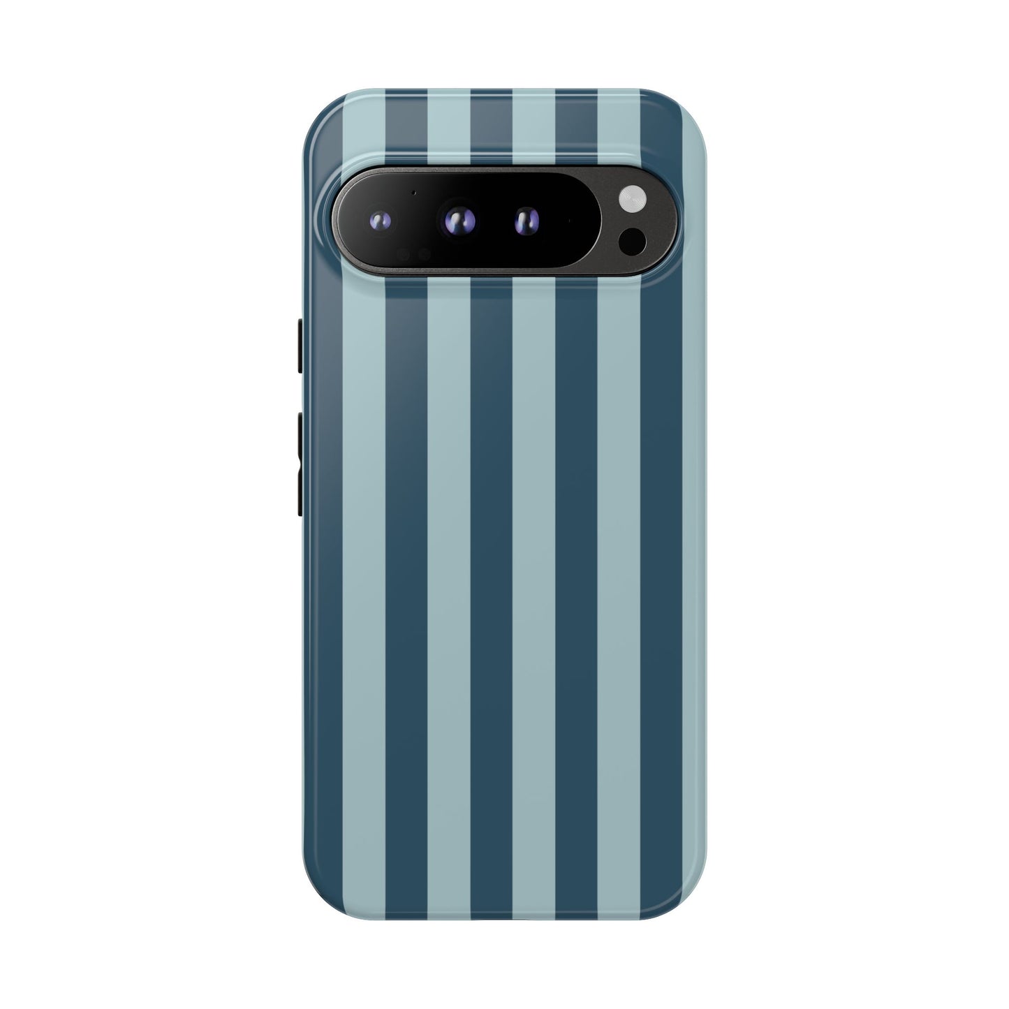Google Pixel 9 Pro XL / Glossy Phone Case - ’Blue Stripe Pattern’ Phone Case