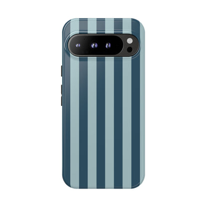 Google Pixel 9 Pro XL / Glossy Phone Case - ’Blue Stripe Pattern’ Phone Case