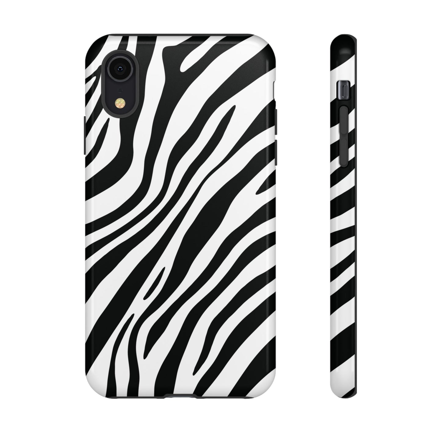 Modern Monochrome Zebra Print Phone Case