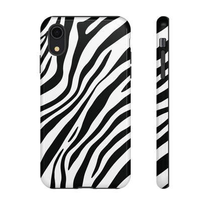 Modern Monochrome Zebra Print Phone Case