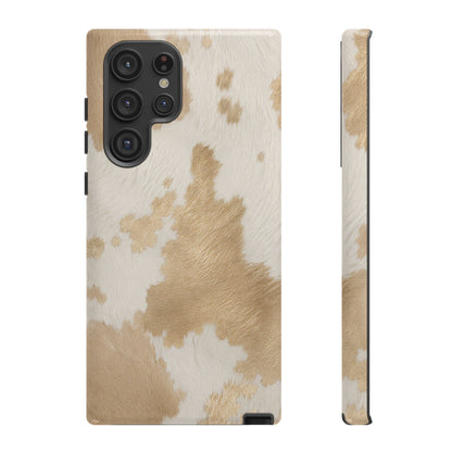 Elegant Champagne Cow Print Phone Case