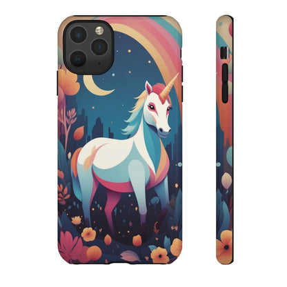 Stylised Unicorn & Rainbow Design Phone Case - Multicolor Phone Case - iPhone 11 Pro Max / Glossy