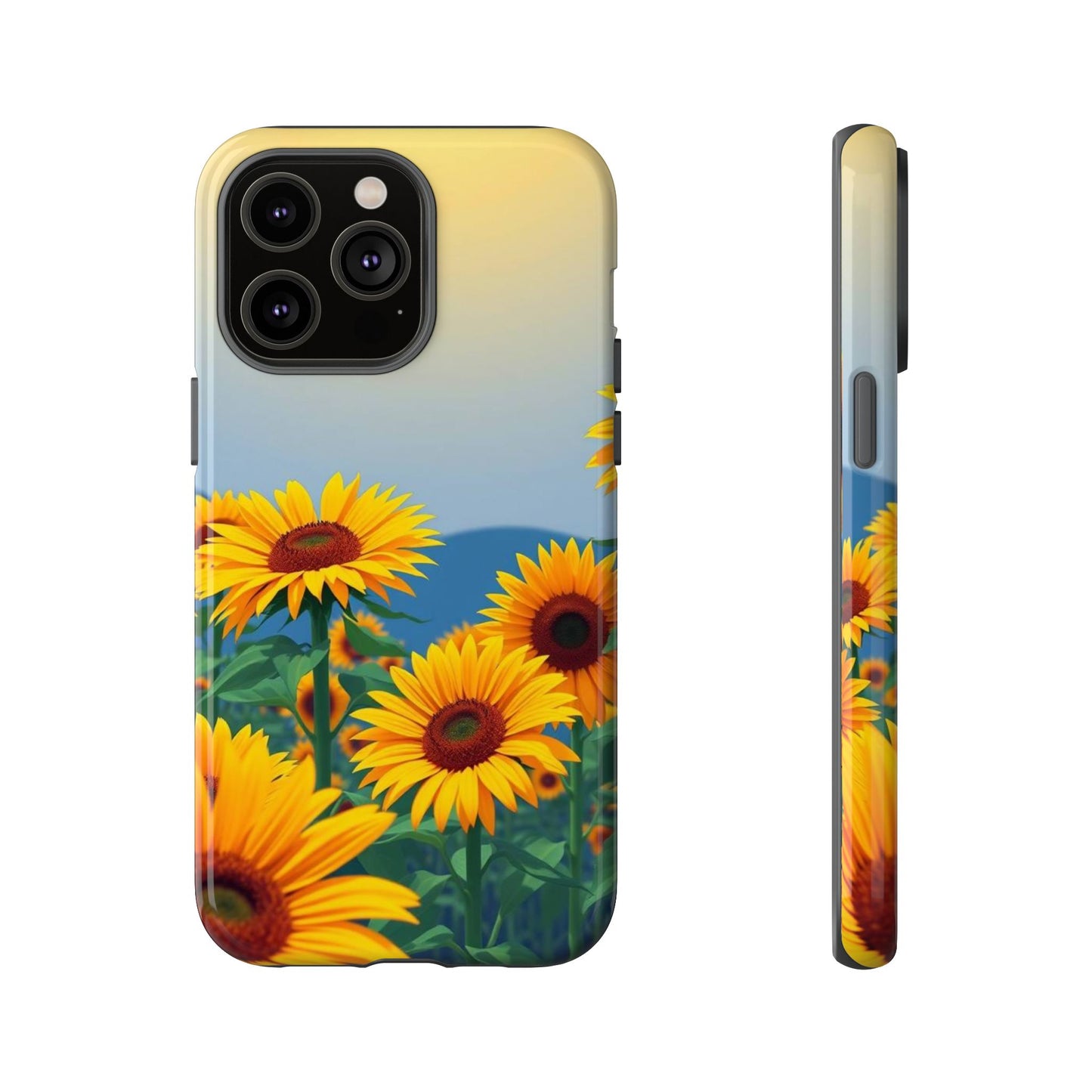 iPhone 14 Pro Max / Glossy Phone Case - Sunflowers Design Phone Case