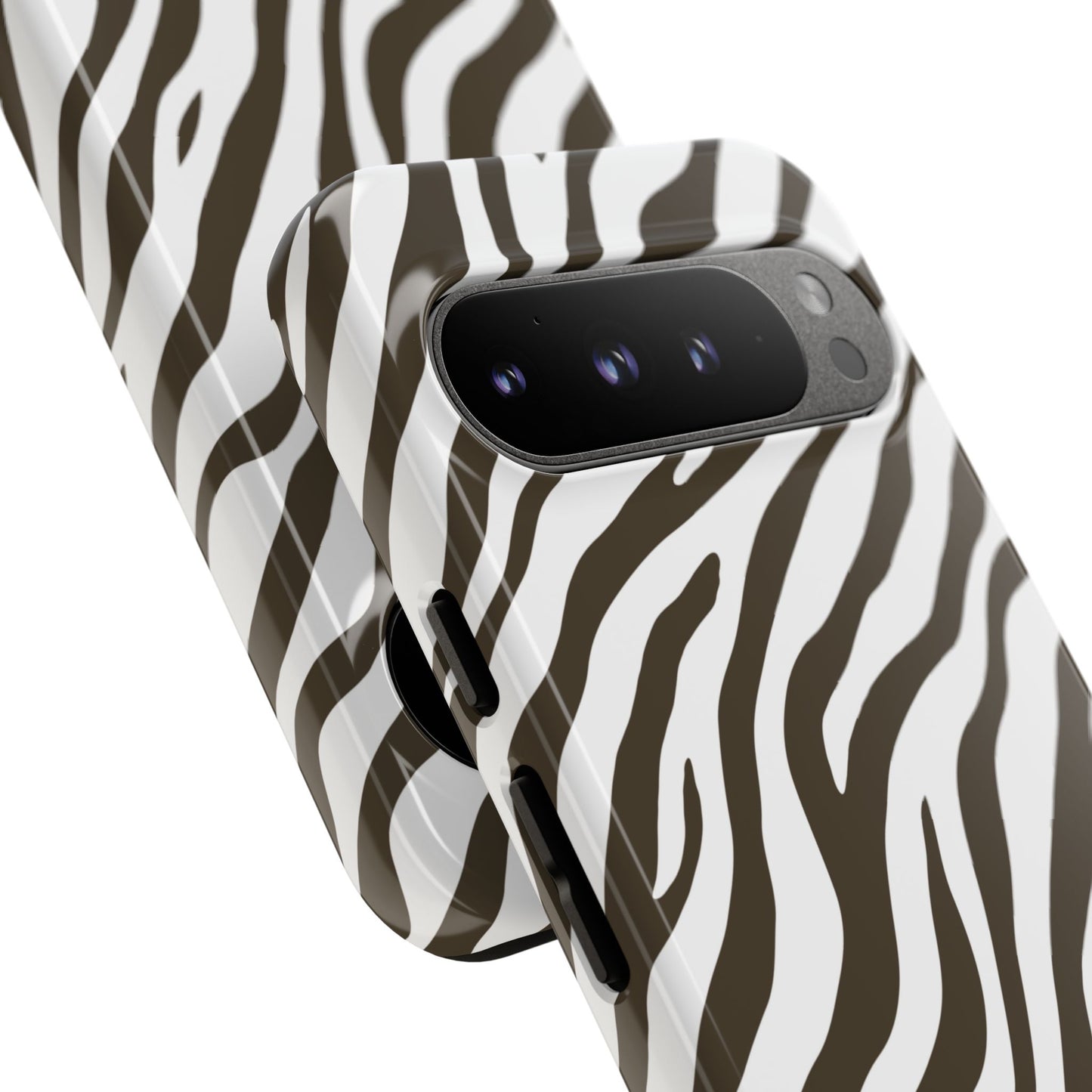 Stylish Mocha Zebra Print Phone Case