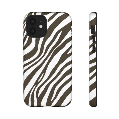 Modern Mocha Zebra Print Phone Case