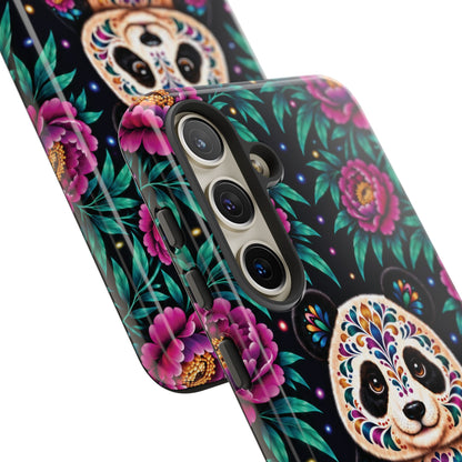 Cute Purple and Teal Calavera Panda Phone Case - Multicolor Phone Case