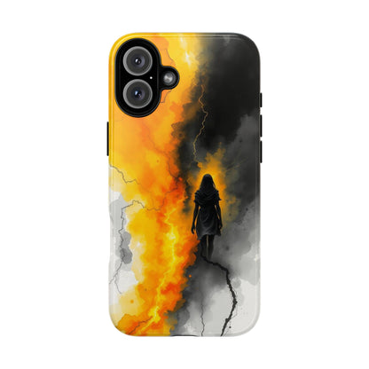 iPhone 16 Plus / Glossy Phone Case - Watercolour Gothic Silhouette of a Woman Phone Case
