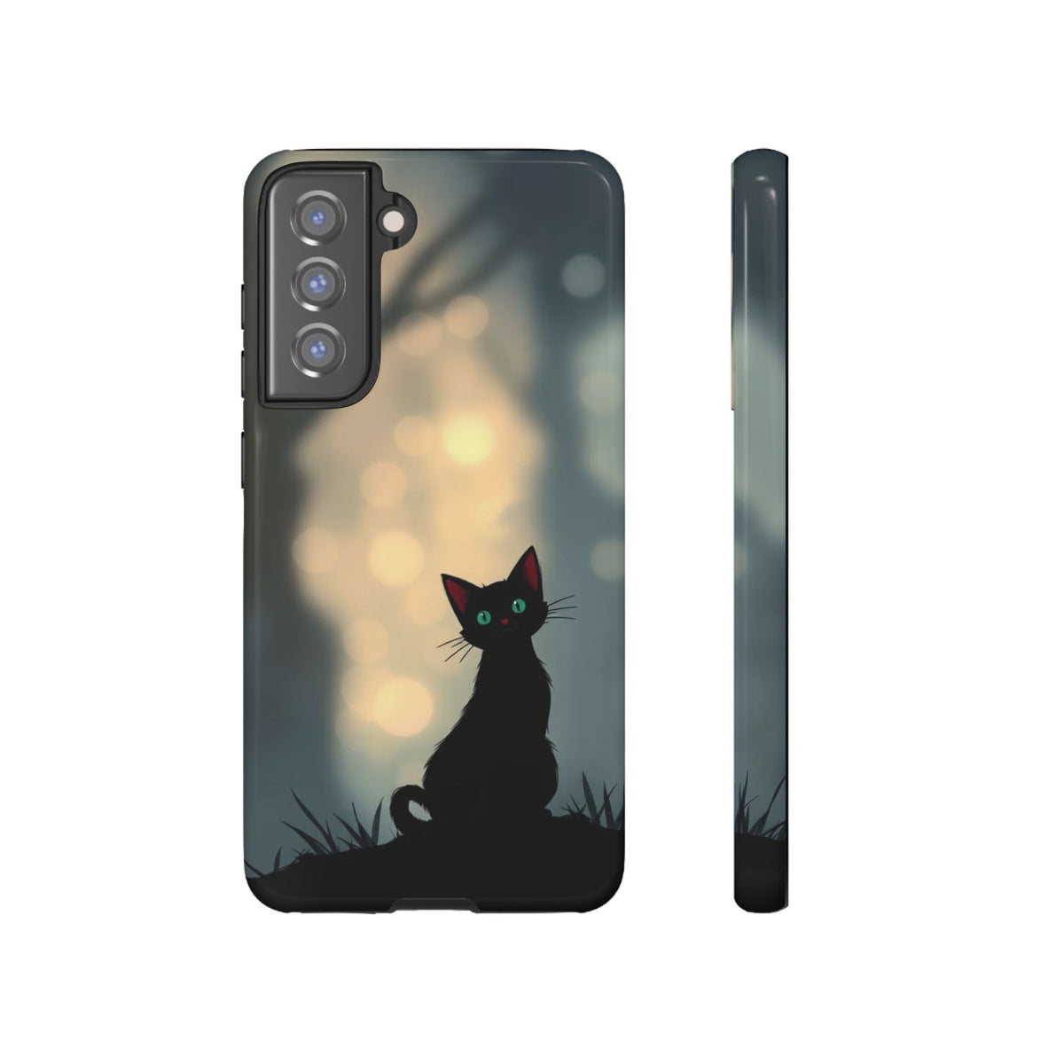 Gothic Cat Design Phone Case - Multicolor Phone Case - Samsung Galaxy S21 FE / Glossy
