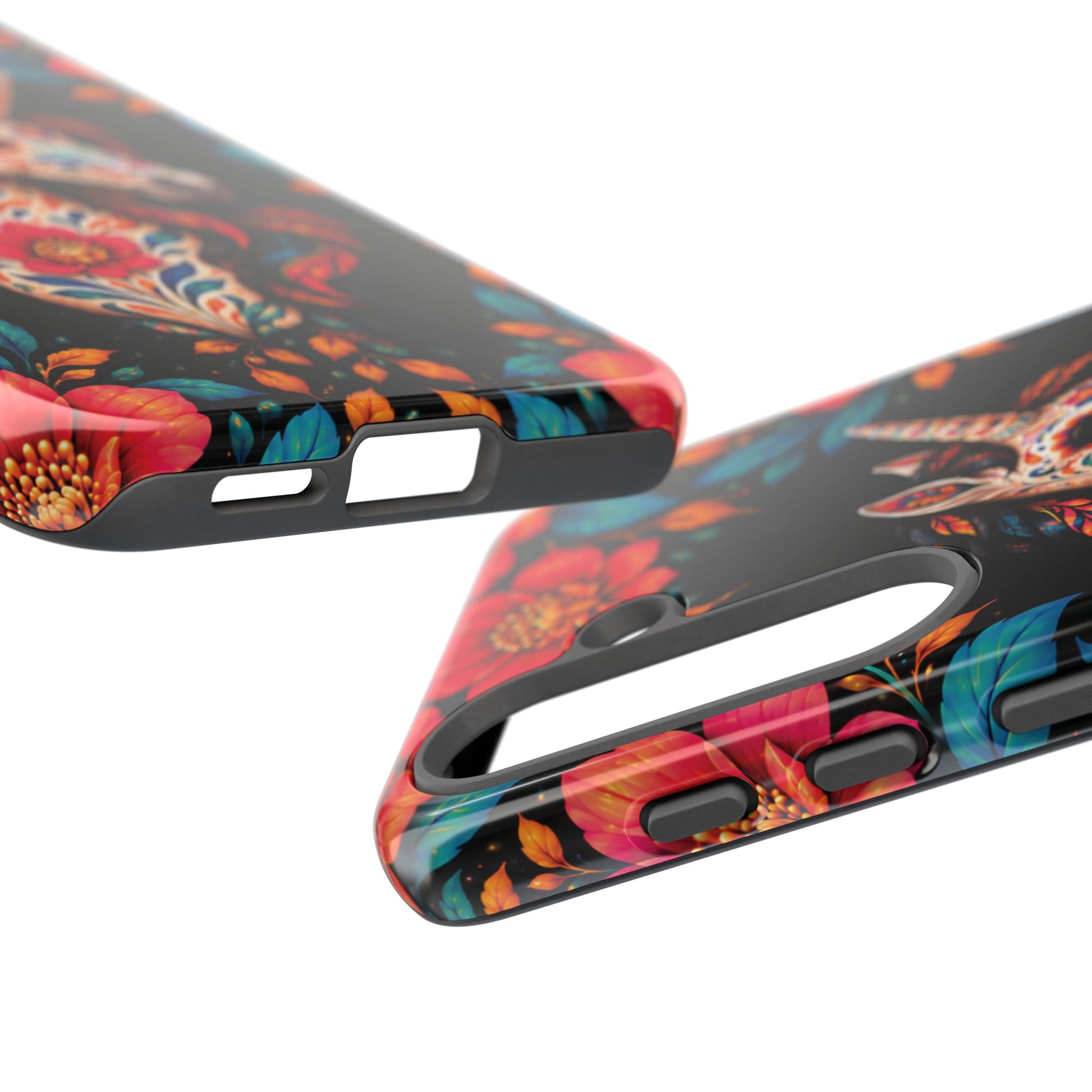 Elegant Pink and Turquoise Calavera Unicorn Phone Case - Phone Case