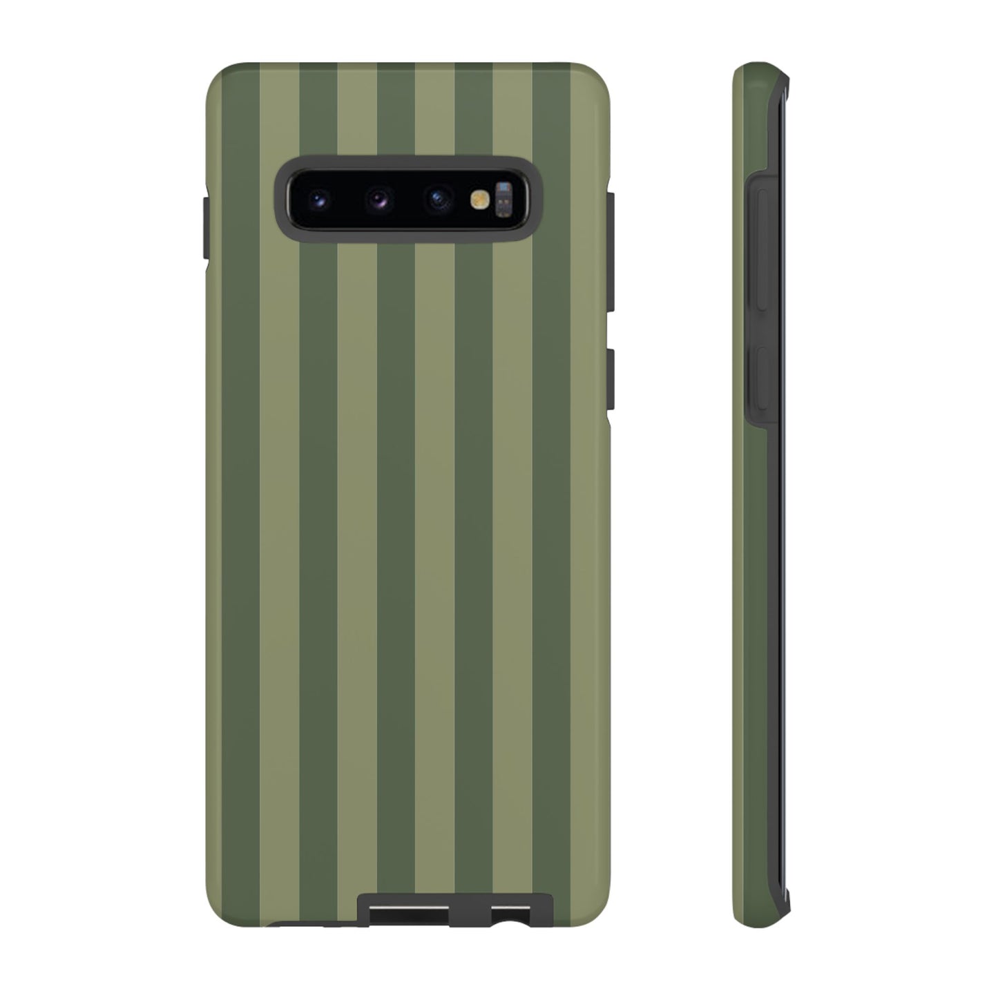 Samsung Galaxy S10 Plus / Glossy Phone Case - ’Green Stripe Pattern’ Phone Case