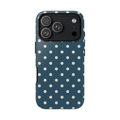 Blue & White Dot Pattern Phone Case