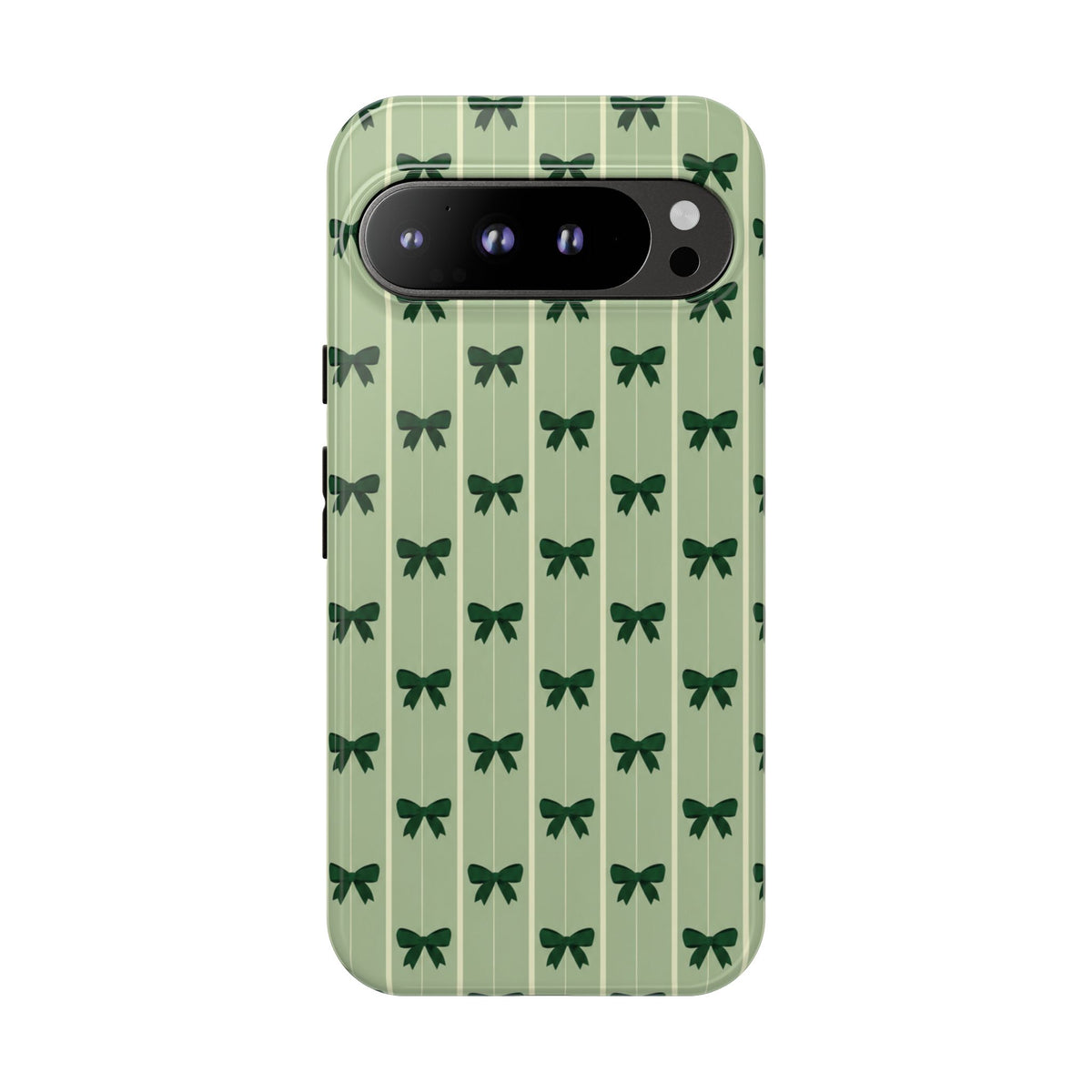 Retro Forest Green Bow Pattern Phone Case