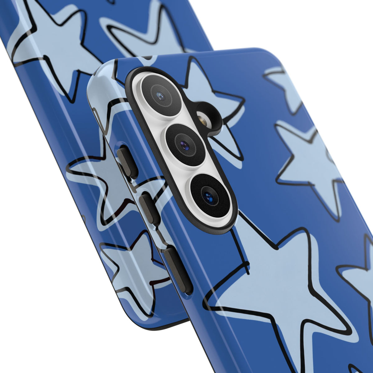 Cobalt Blue Doodle Star Phone Case