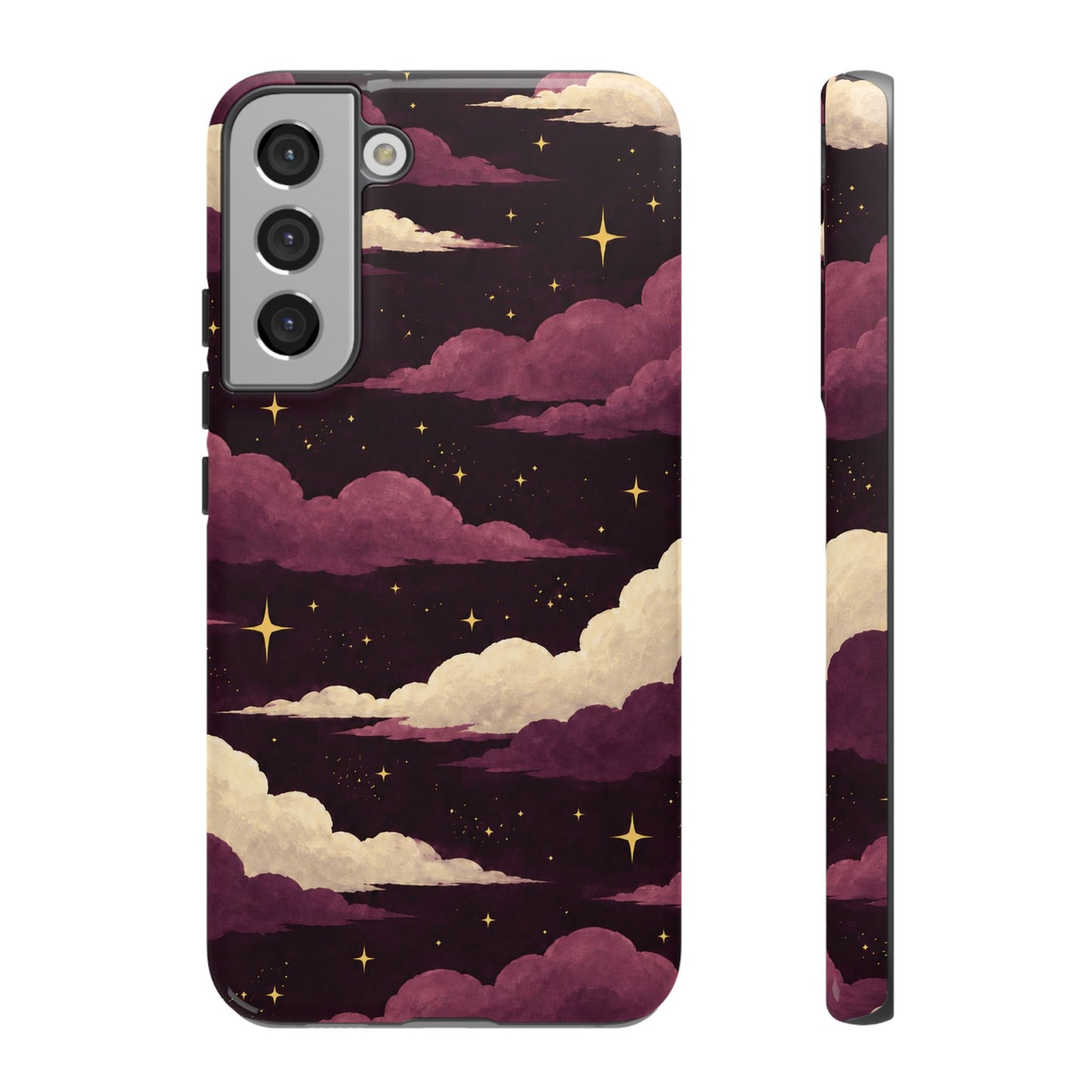 Illustrated Plum Clouds & Stars Phone Case