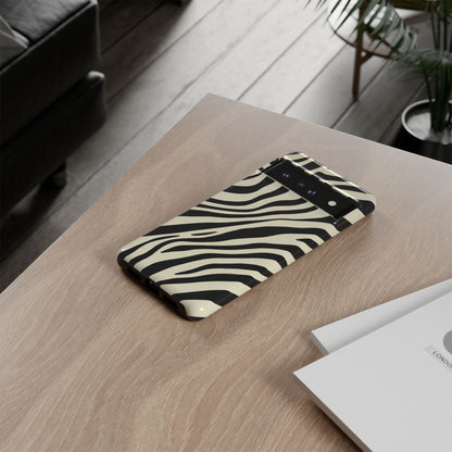 Modern Neutral Zebra Print Phone Case