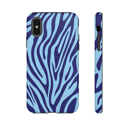 Boutique Sky Blue Tiger Print Phone Case