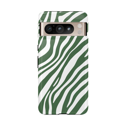 Modern Sage Zebra Print Phone Case